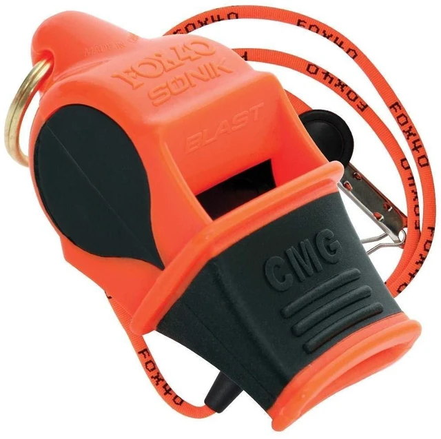 Main image of Sonik Blast whistle (orange black) | Fox 40 Sonik Blast CMG Multi-Color Whistle - 120dB Loud, Easy-Blow, Made in North America