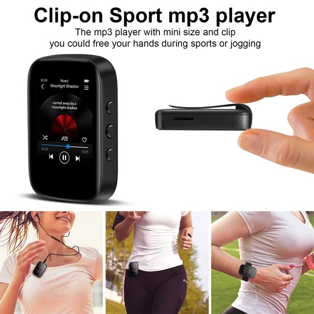 Alt view image 4 of 7 - 32GB Mp3 Player with Bluetooth Sports Clip-on Music Player Support FM Radio Voice Record E-Book Calendar Alarm SupportMicros SD Card Up to 128GB