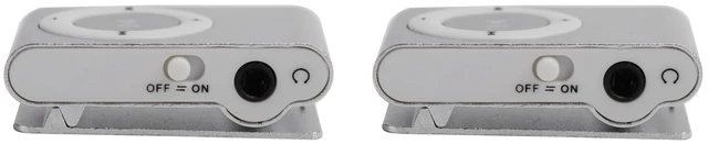 Main image of MP3 Music Player Set, 2pcs Portable Aluminum Alloy Digital Music Media Player Mini MP3 Back Clip Player with Earphone and USB Cable