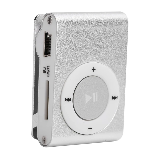 Alt view image 2 of 7 - MP3 Player, Portable Digital Music Media Player Mini Back Clips Player with Earphone and USB Cable for Sports Running (Silver)