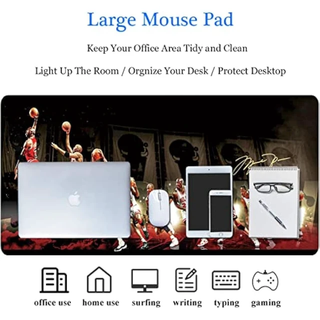 Alt view image 6 of 7 - 31.5x11.8 Inch Non-Slip Long Extended Large Gaming Mouse Pad with Stitched Edges XL Laptops Keyboard Mouse Mat