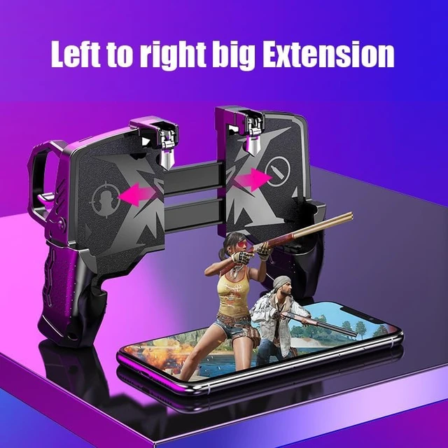 Alt view image 6 of 7 - 11 in 1 Mobile Phone Game Controller for PUBG/Call of Duty | for 4.5-6.7" iPhones/Android Phones, Cell Phone L1R1 Gaming Triggers, for free fire/apex/fortnitee