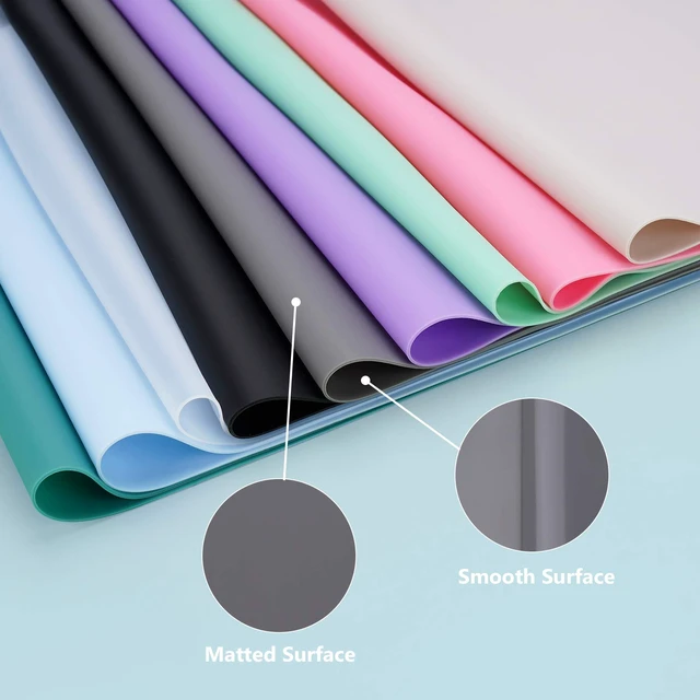 Alt view image 3 of 7 - Extra Large Silicone Mats for Countertop, 28" by 20" Multipurpose Mat, Counter Table Protector, Desk Saver Pad, Placemat Nonstick Nonskid Heat-Resistant Pad, Black