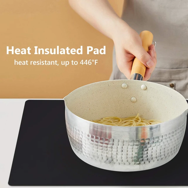 Alt view image 5 of 7 - Extra Large Silicone Mats for Countertop, 28" by 20" Multipurpose Mat, Counter Table Protector, Desk Saver Pad, Placemat Nonstick Nonskid Heat-Resistant Pad, Black