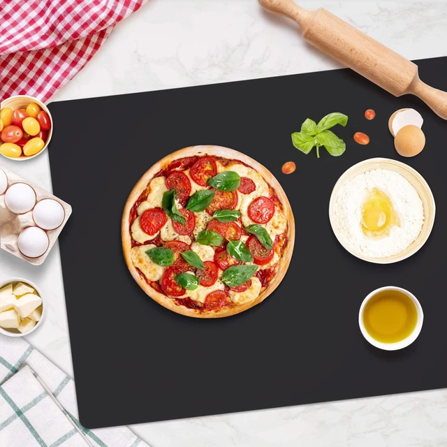 Alt view image 7 of 7 - Extra Large Silicone Mats for Countertop, 28" by 20" Multipurpose Mat, Counter Table Protector, Desk Saver Pad, Placemat Nonstick Nonskid Heat-Resistant Pad, Black