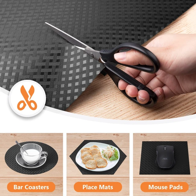 Alt view image 3 of 7 - Shelf Liners for Kitchen Cabinets, Drawer Mats Non Adhensive 11.8"× 118" | Non Adhesive,Waterproof,Non Slip,EVA Material,Washable,Easy to Cut, As Kitchen Shelf Drawer Cupboard liner Refrigerator Mat