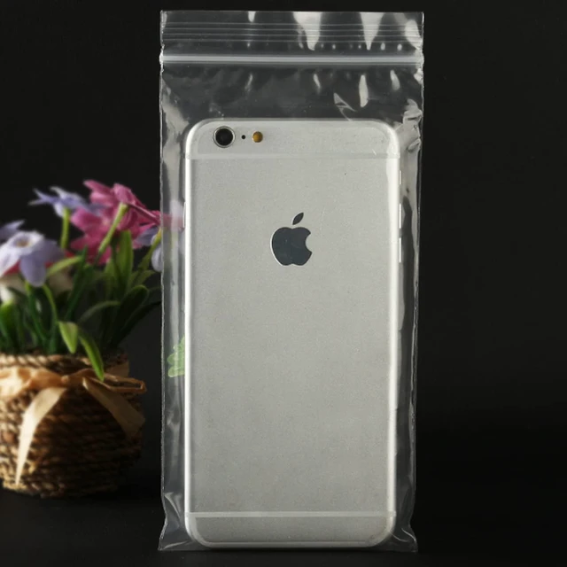 Alt view image 2 of 6 - 100Pcs Transparent Mobile Phone Dust Bag Disposable 9x19 cm | Flat Mouth Disposable Cell Phone Anti-Scratch Display Bags Protective Cover