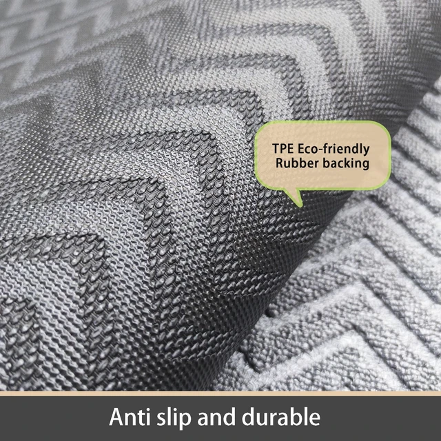 Alt view image 6 of 7 - Front Door Mat Outside Entrance 17"×29", Non-Slip Outdoor Mat, Grey | Heavy-Duty and Durable Welcome Mat for Front and Back Door, Low-Profile All-Season Indoor Outdoor Floor Mat for Entryway