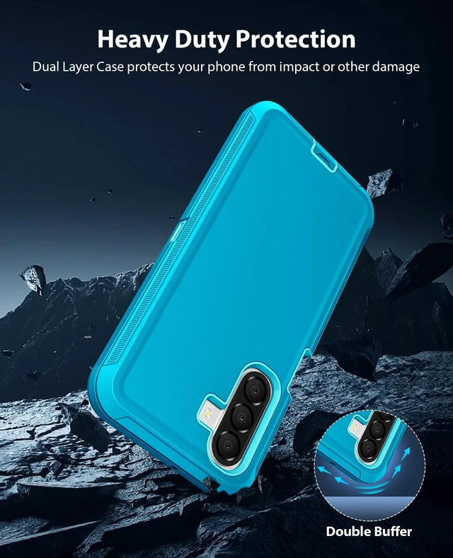 Alt view image 3 of 7 - for Samsung Galaxy A26 5G Case Rugged & Tough Protection, Turquoise | Shockproof Bumper & Durable Dual-Layer Back Cover with Port Dustproof/ Drop Poof Scratch Tough Protection Armor Phone Cases