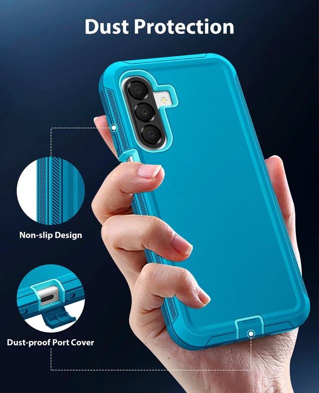 Alt view image 5 of 7 - for Samsung Galaxy A26 5G Case Rugged & Tough Protection, Turquoise | Shockproof Bumper & Durable Dual-Layer Back Cover with Port Dustproof/ Drop Poof Scratch Tough Protection Armor Phone Cases