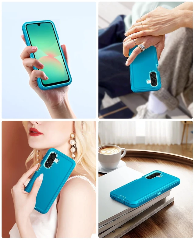 Alt view image 6 of 7 - for Samsung Galaxy A26 5G Case Rugged & Tough Protection, Turquoise | Shockproof Bumper & Durable Dual-Layer Back Cover with Port Dustproof/ Drop Poof Scratch Tough Protection Armor Phone Cases