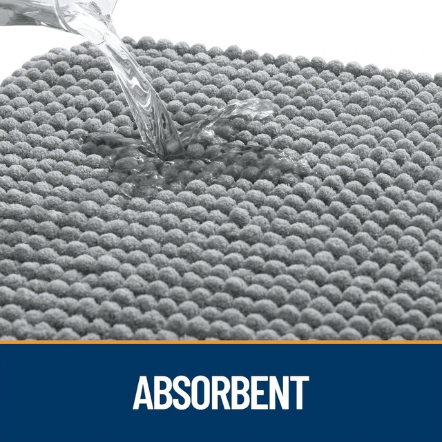 Alt view image 4 of 7 - Dog Door Mat for Muddy Paws 30x20, Absorbent Chenille Mud Doormat | Grey, Non-Slip, Machine Washable, Dirt-Trapping Doormat for Indoor Entryways, Quick-Drying Pet Mat for Dogs