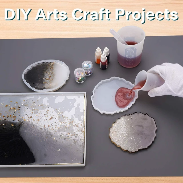 Alt view image 4 of 7 - Silicone Craft Sheet Dark Gray 27.6" x 19.7" - Large Nonstick Nonskid Desk Work Mat & Countertop Protector
