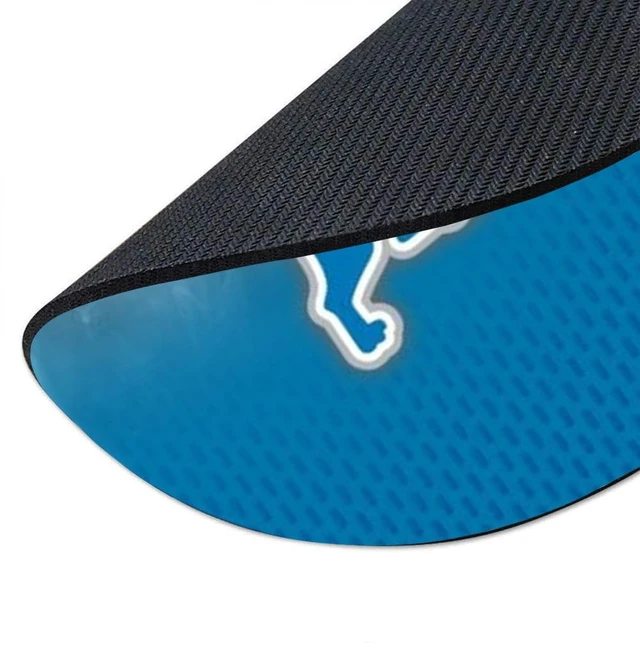 Alt view image 5 of 7 - Sports Round Mouse Pad,Non-Slip Rubber Base Mousepad for Computers Laptop Desk,Red Design Gaming Mouse Mat for Football Fans