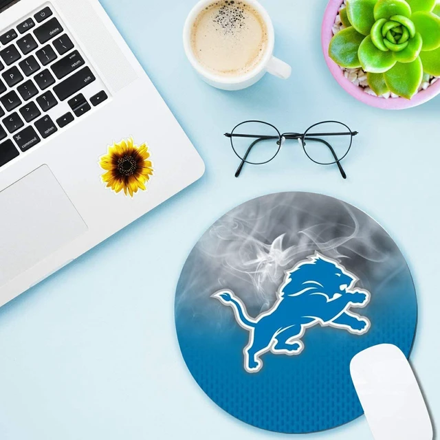 Alt view image 3 of 7 - Sports Round Mouse Pad,Non-Slip Rubber Base Mousepad for Computers Laptop Desk,Red Design Gaming Mouse Mat for Football Fans