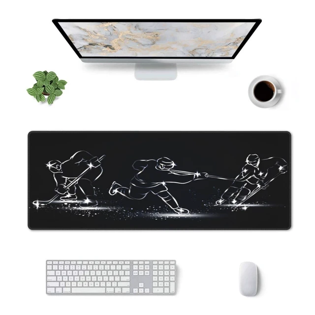 Alt view image 2 of 7 - Ice Hockey Mouse Pad, Large Big Gaming Mouse Pad Desk Pad, Mousepad with Non-Slip Rubber Base, Extended XXL Mouse Mat for Computer Laptop Office Accessories