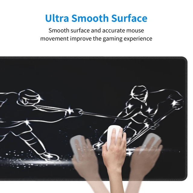 Alt view image 4 of 7 - Ice Hockey Mouse Pad, Large Big Gaming Mouse Pad Desk Pad, Mousepad with Non-Slip Rubber Base, Extended XXL Mouse Mat for Computer Laptop Office Accessories