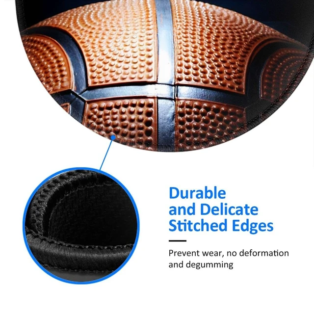 Alt view image 3 of 5 - Basketball Field Mouse Pad, Mouse Pads for Desk, Stitched Edge Mousepad with Non-Slip Rubber Base, Gaming Mouse Mat for Computer Laptop Home Office