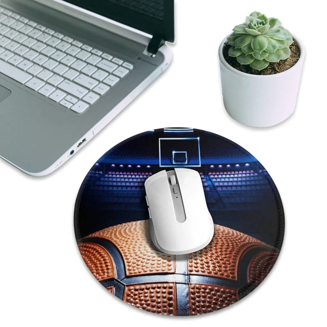 Alt view image 5 of 5 - Basketball Field Mouse Pad, Mouse Pads for Desk, Stitched Edge Mousepad with Non-Slip Rubber Base, Gaming Mouse Mat for Computer Laptop Home Office