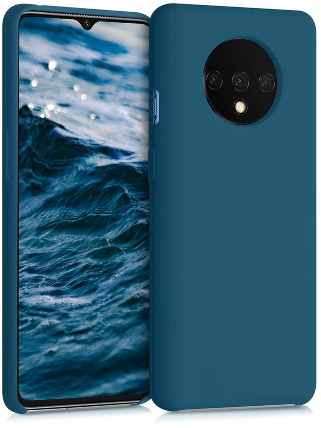 Main image of Case Compatible with OnePlus 7T Case - TPU Silicone Phone Cover with Soft Finish - Teal Matte