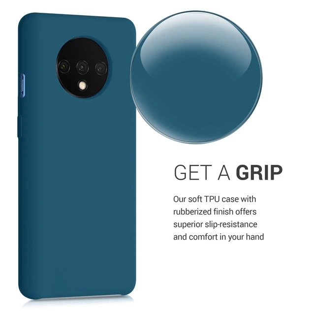 Alt view image 3 of 7 - Case Compatible with OnePlus 7T Case - TPU Silicone Phone Cover with Soft Finish - Teal Matte