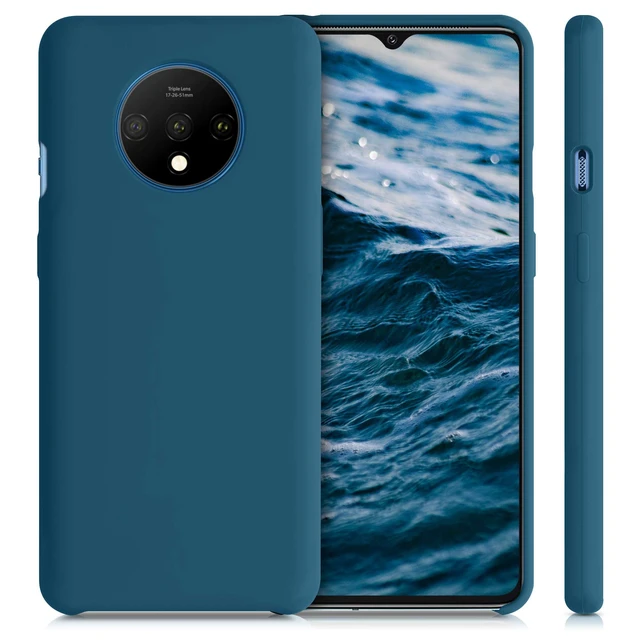 Alt view image 5 of 7 - Case Compatible with OnePlus 7T Case - TPU Silicone Phone Cover with Soft Finish - Teal Matte