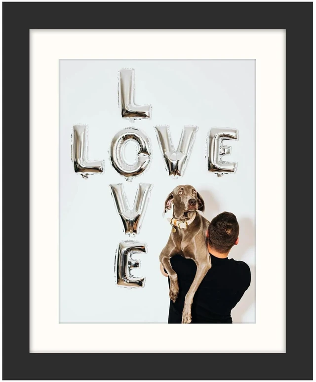 Main image of Black 8x10 Picture Frame with Mat for 6x8 Display, Desk Wall Photo Frame for Horizontal and Vertical, 1 Pack