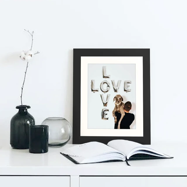 Alt view image 3 of 7 - Black 8x10 Picture Frame with Mat for 6x8 Display, Desk Wall Photo Frame for Horizontal and Vertical, 1 Pack
