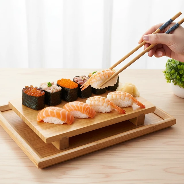 Alt view image 4 of 7 - 10Pairs Bamboo Chopsticks Reusable 9.45" Dishwasher Safe Chinese Chopsticks