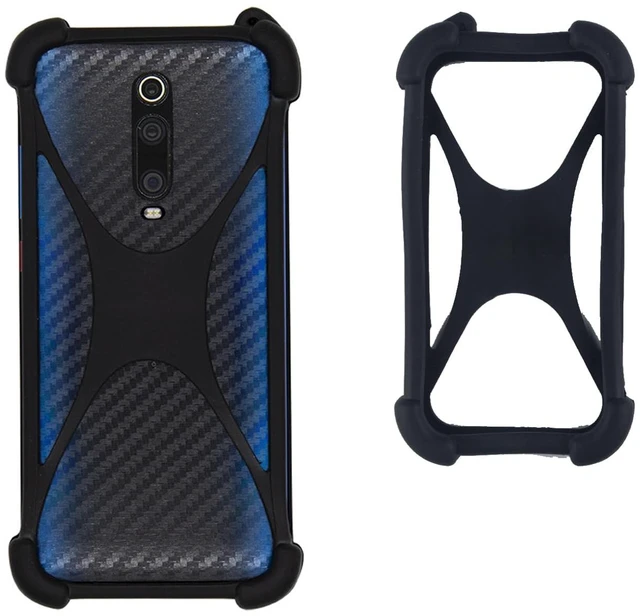Main image of Universal Smart Phone Bumper Case Elastic Soft Silicone Cover for 5.2" Phones Size 4'' to 6.5'' inch Case (Black)