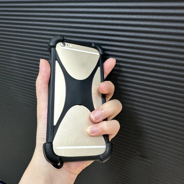 Alt view image 3 of 6 - Universal Smart Phone Bumper Case Elastic Soft Silicone Cover for 5.2" Phones Size 4'' to 6.5'' inch Case (Black)