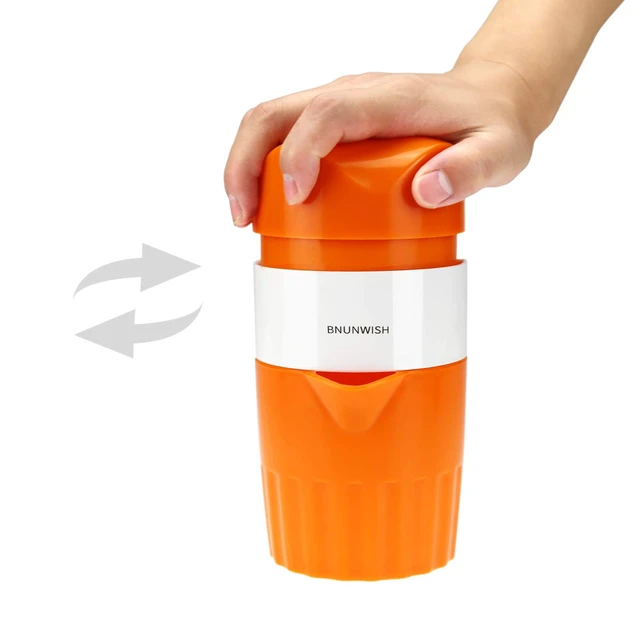 Alt view image 3 of 6 - Hand Juicer Citrus Orange Squeezer Manual Lid Rotation Press Reamer for Lemon Lime Grapefruit with Strainer and Container, 2 Cups