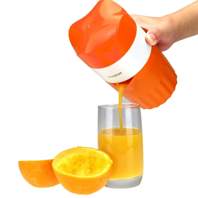 Alt view image 4 of 6 - Hand Juicer Citrus Orange Squeezer Manual Lid Rotation Press Reamer for Lemon Lime Grapefruit with Strainer and Container, 2 Cups