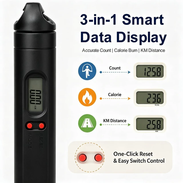 Alt view image 4 of 7 - Dual-Use Digital Counter Skipping Rope, 1.18in Cordless Balls & Steel Wire Core Adjustable PVC Rope, 360° Tangle-Free Workout Jumprope for Beginners & Indoor Outdoor Fitness, Black