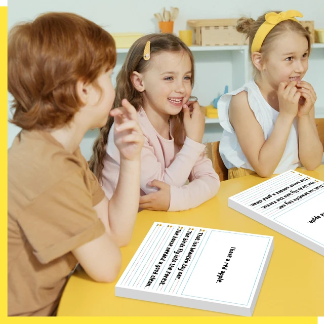 Alt view image 6 of 6 - 100 Sheets Ruled Writing Paper, Double-Sided Printing 1 Line Spacing with Blank Area Handwriting Writing Paper with Dotted Lines Practice Paper for Kindergarten Toddlers Kids (8 x 10.6)
