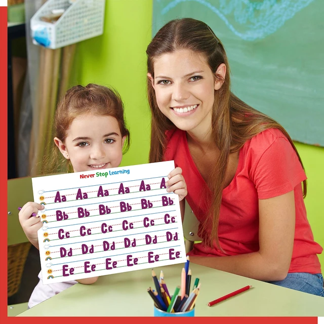 Alt view image 5 of 6 - 100 Sheets Ruled Writing Paper, Double-Sided Printing Skip-A-Line Ruled Writing Paper with Dotted Lines Handwriting Practice Paper 1 line spacing for Kindergarten Toddlers Kids (11 x 8.3)
