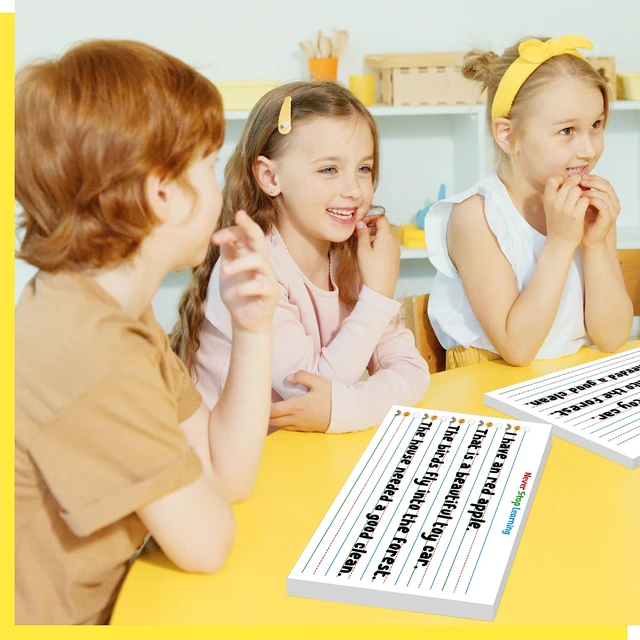 Alt view image 6 of 6 - 100 Sheets Ruled Writing Paper, Double-Sided Printing Skip-A-Line Ruled Writing Paper with Dotted Lines Handwriting Practice Paper 1 line spacing for Kindergarten Toddlers Kids (11 x 8.3)