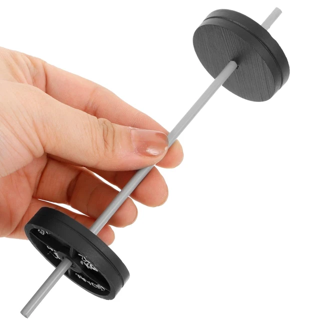 Main image of Dollhouse Barbell Miniature Dumbbell Dollhouse Gym Mini Fitness Equipment Model for Doll House Ornament Accessories Decoration