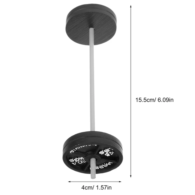 Alt view image 2 of 7 - Dollhouse Barbell Miniature Dumbbell Dollhouse Gym Mini Fitness Equipment Model for Doll House Ornament Accessories Decoration
