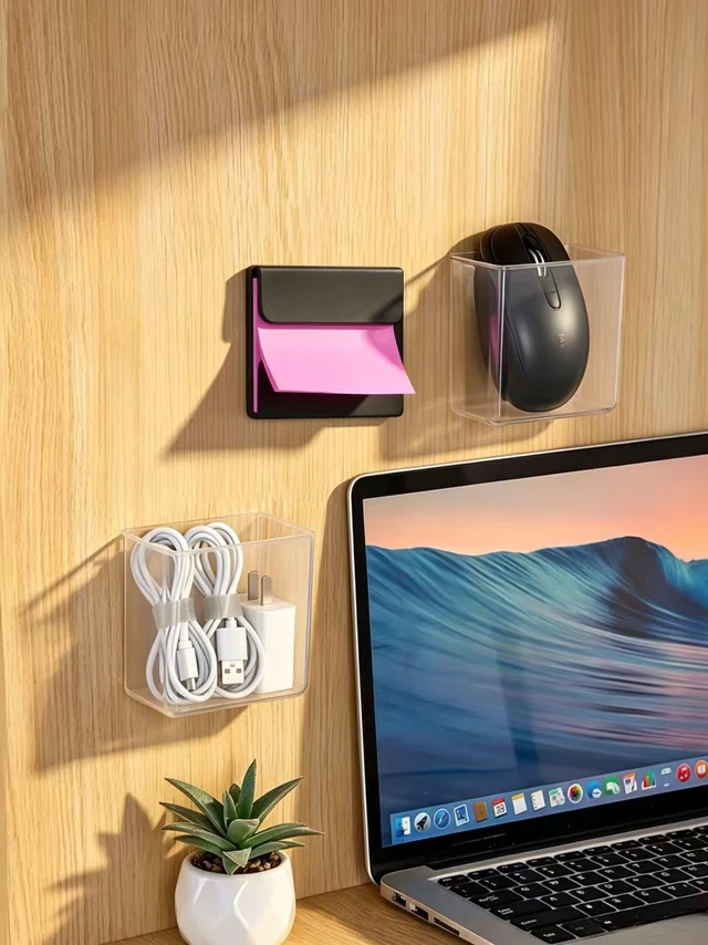 Alt view image 2 of 7 - Magnetic Sticky Note Dispenser Holder, 3x3 Inch Universal Sturdy Metal Sticky Note Organizer - Stable Hands-Free Desktop Storage for Office Home Classroom School Desk Supplies