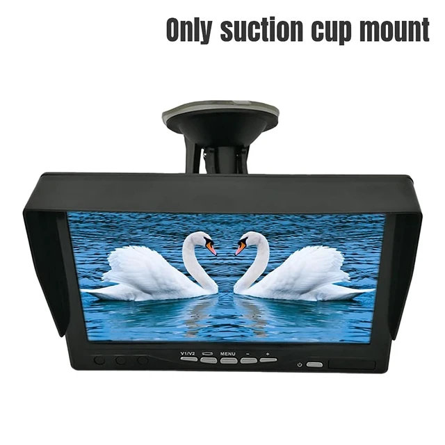 Alt view image 5 of 6 - Windshield/Suction Cup Mount Bracket for 7 Inch Display, Dash Cam GPS Holder, Rear View Backup Camera Monitor Fix on Windshield (Black)