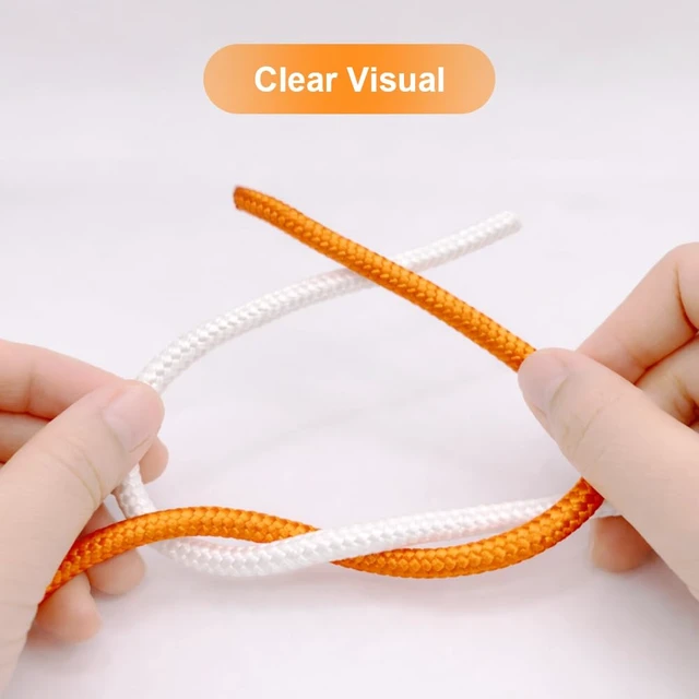 Alt view image 3 of 7 - Two-Color Knot-Tying Practice Rope (6mm x 48 in, 2-Pack), Visual Guidance, Easy Grip for Indoor, Camping, Climbing & General Knot-Tying Practice