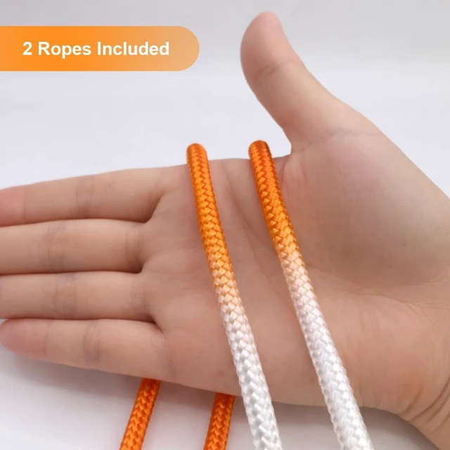 Alt view image 6 of 7 - Two-Color Knot-Tying Practice Rope (6mm x 48 in, 2-Pack), Visual Guidance, Easy Grip for Indoor, Camping, Climbing & General Knot-Tying Practice