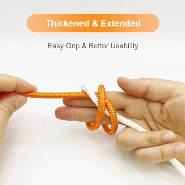 Alt view image 4 of 7 - Two-Color Knot-Tying Practice Rope (6mm x 48 in, 2-Pack), Visual Guidance, Easy Grip for Indoor, Camping, Climbing & General Knot-Tying Practice