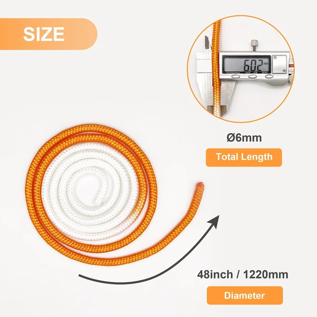 Alt view image 5 of 7 - Two-Color Knot-Tying Practice Rope (6mm x 48 in, 2-Pack), Visual Guidance, Easy Grip for Indoor, Camping, Climbing & General Knot-Tying Practice