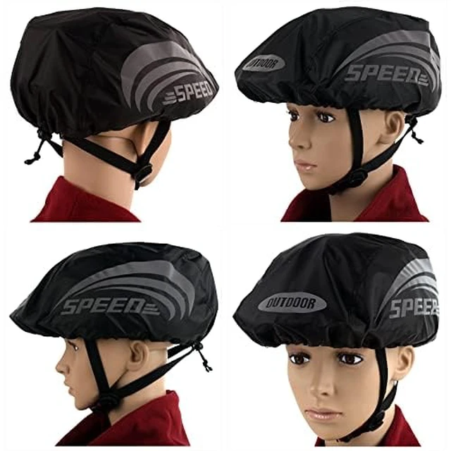 Alt view image 2 of 7 - Pack of 2 Bike Helmet Covers Bicycle Helmet Rain Covers (Black)