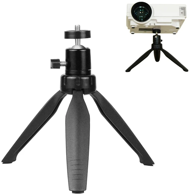 Main image of Mini Projector Tripod Mount Compatible with APEMAN,DR. J Upgrade, DBPOWER, Anker, Artlii, LoongSon, AAXA Technologies and Most Other Mini Projector, 360° Rotation, 90° Tilt Angle, Easy Installation