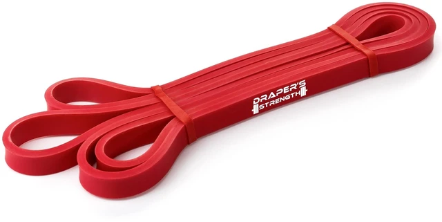 Main image of Heavy Duty Resistance Stretch Loop Bands for Powerlifting Workout Exercise and Assisted Pull Ups 02. Red