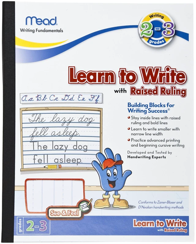 Main image of See & Feel Learn To Write Tablet with Raised Ruling, Grades 2-3 Workbooks with Lined Paper, Workbook Writing Tablet for Home School Supplies to Practice Writing & Handwriting, 8" x 10" (48556)