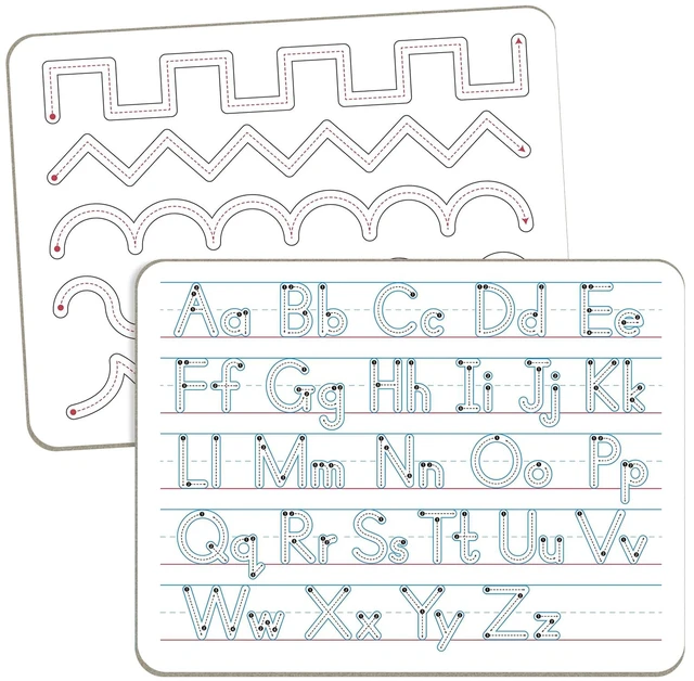 Main image of Handwriting Practice Dry Erase Board ABC Alphabet Tracing for Kids Ages 3-5 | Small Whiteboard for Pre-K, Toddler, Preschool, Kindergarten Learning Activities and Homeschool Supplies 9" x 12"